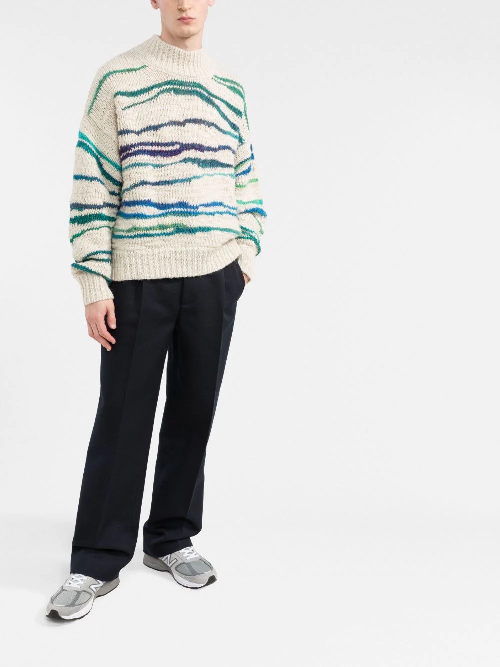 pressed-crease straight-leg trousers - 2