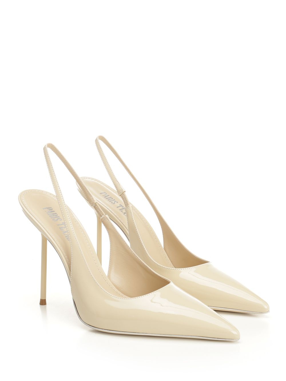Lidia Slingback Patent Pumps Beige - 2