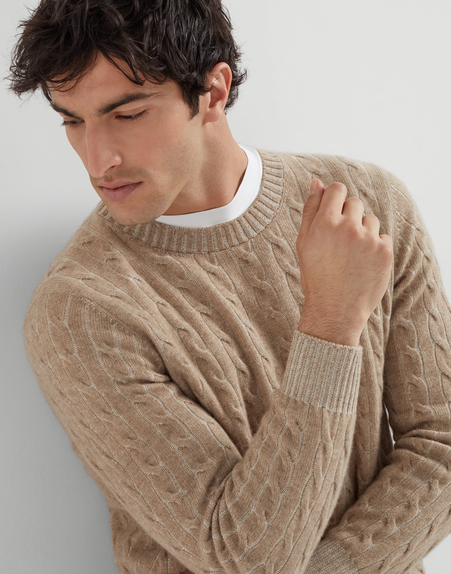 Cashmere vanisé cable knit sweater - 3