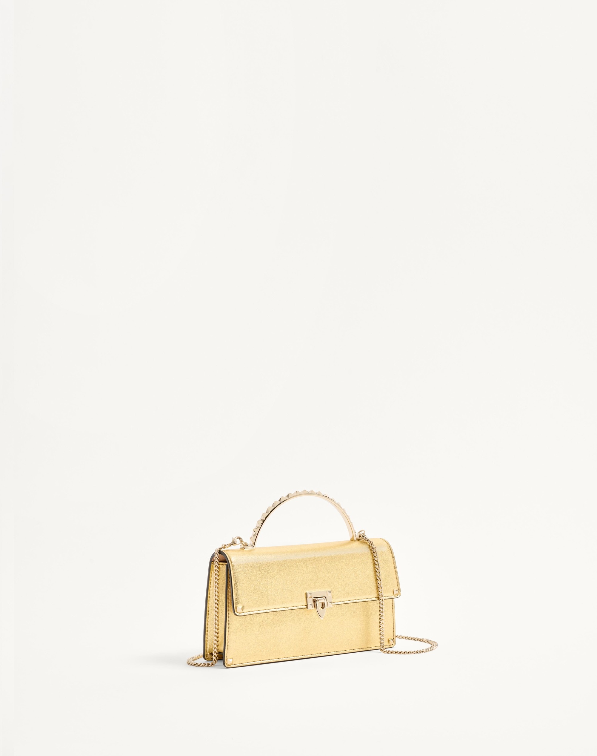 ROCKSTUD MINI LAMINATED CALFSKIN HANDBAG - 3