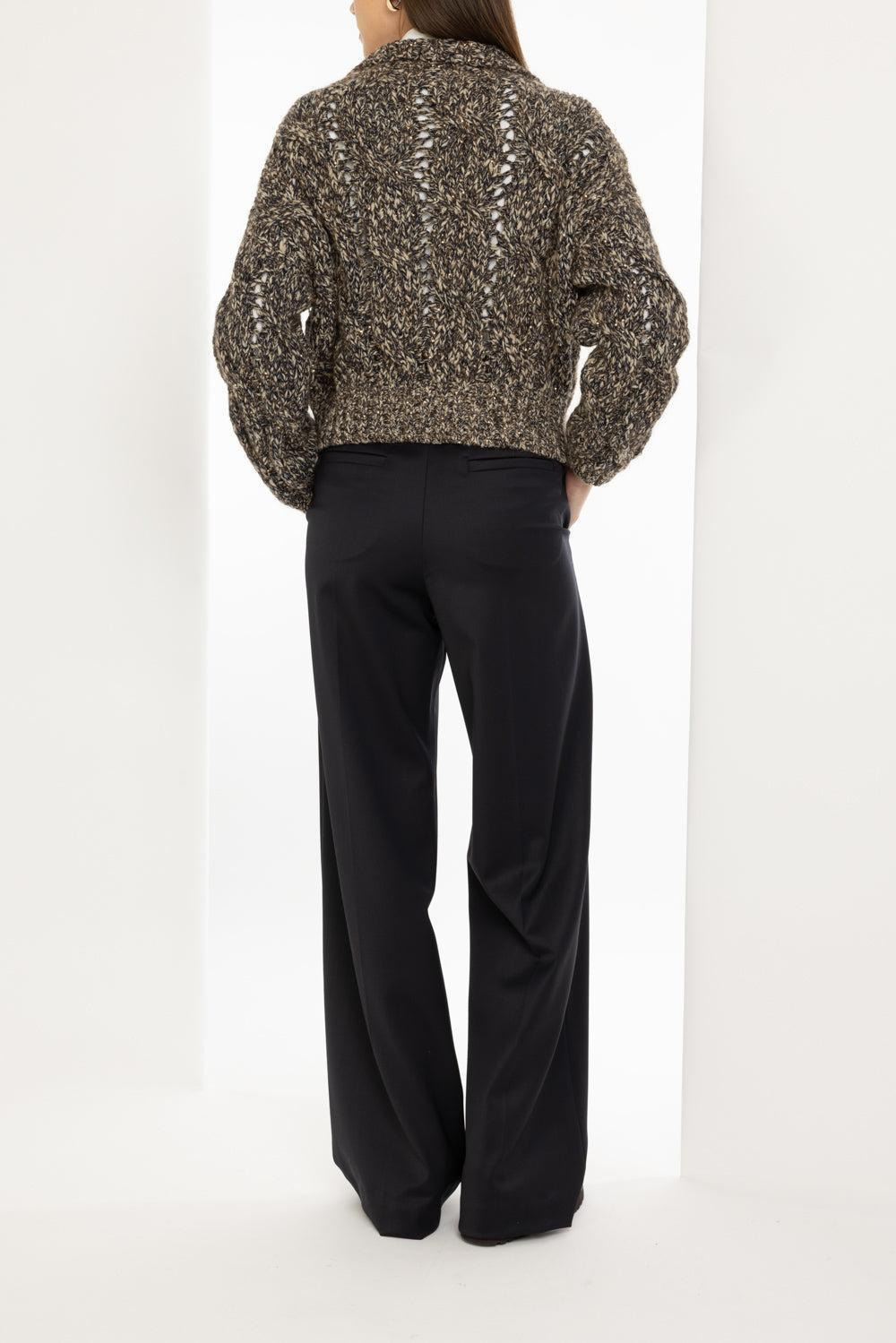 Dazzling Cable Knit Zip Cardigan - 4