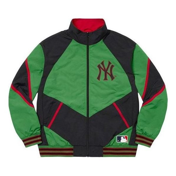 Supreme x New York Yankees Track Jacket 'Green Black' SUP-FW21-150 - 1