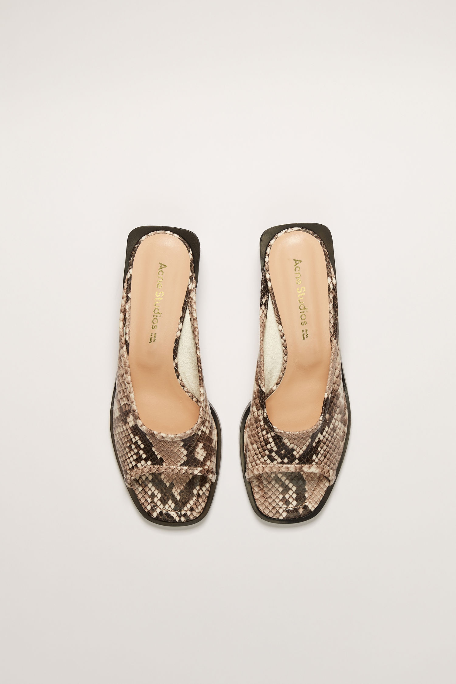 Python print mules beige/black - 2