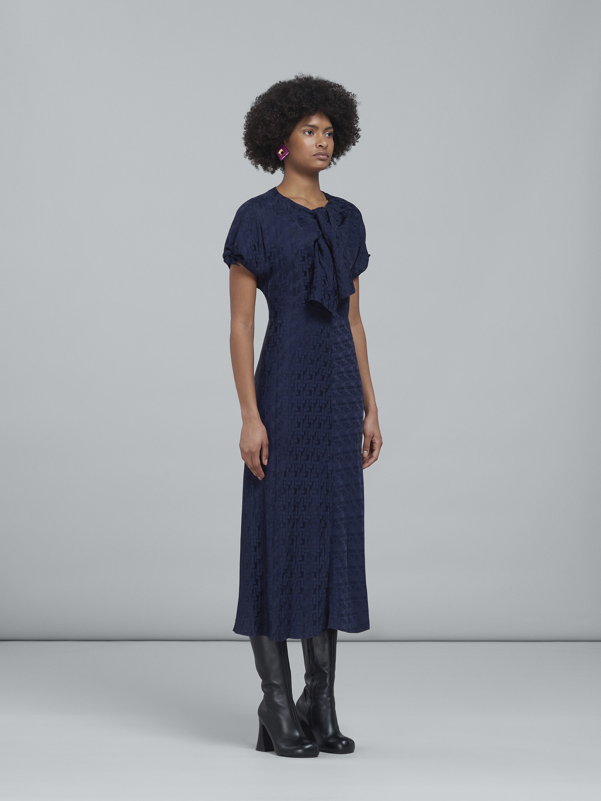VISCOSE JACQUARD DRESS - 6