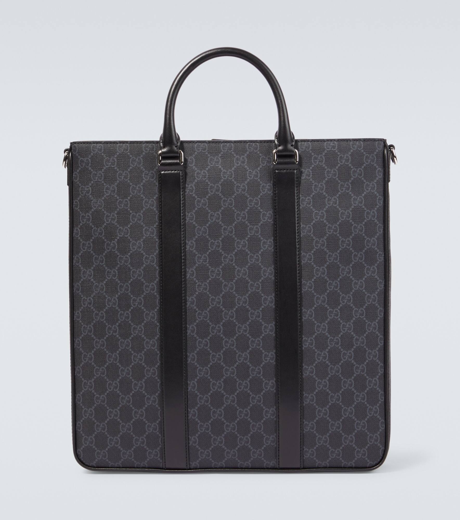 GG Supreme Medium leather-trimmed tote bag - 1