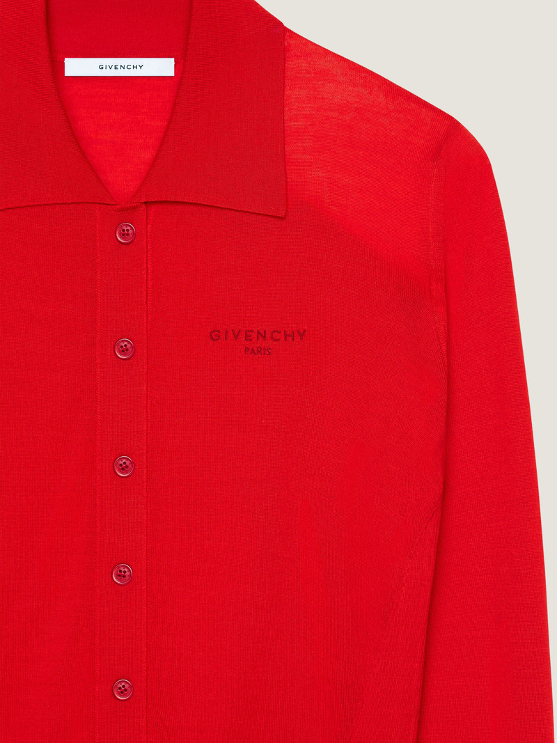POLO CARDIGAN IN SECOND SKIN EFFECT KNIT 4