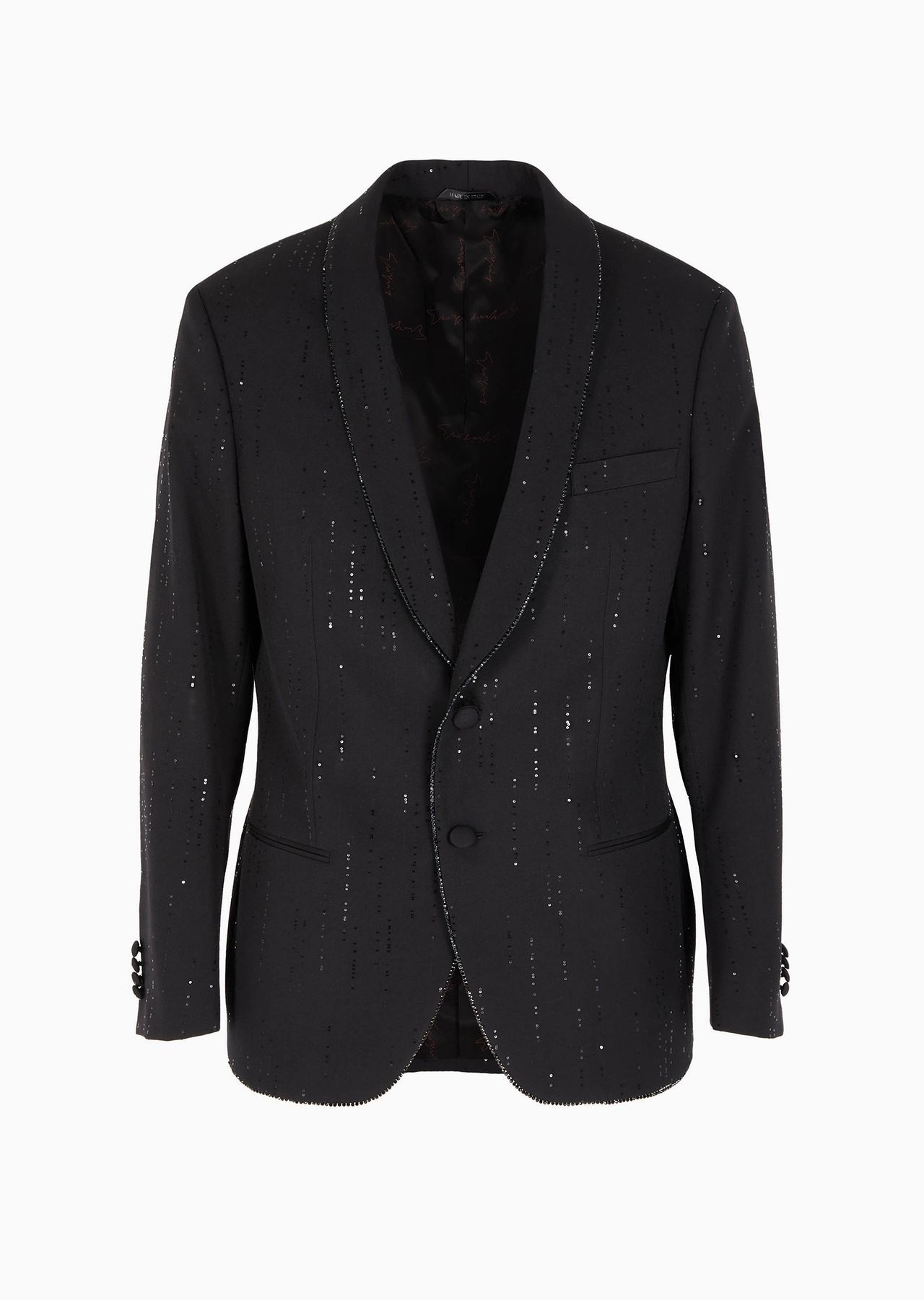 ASV Giorgio’s single-breasted jacket in a pinstripe-effect virgin wool - 1