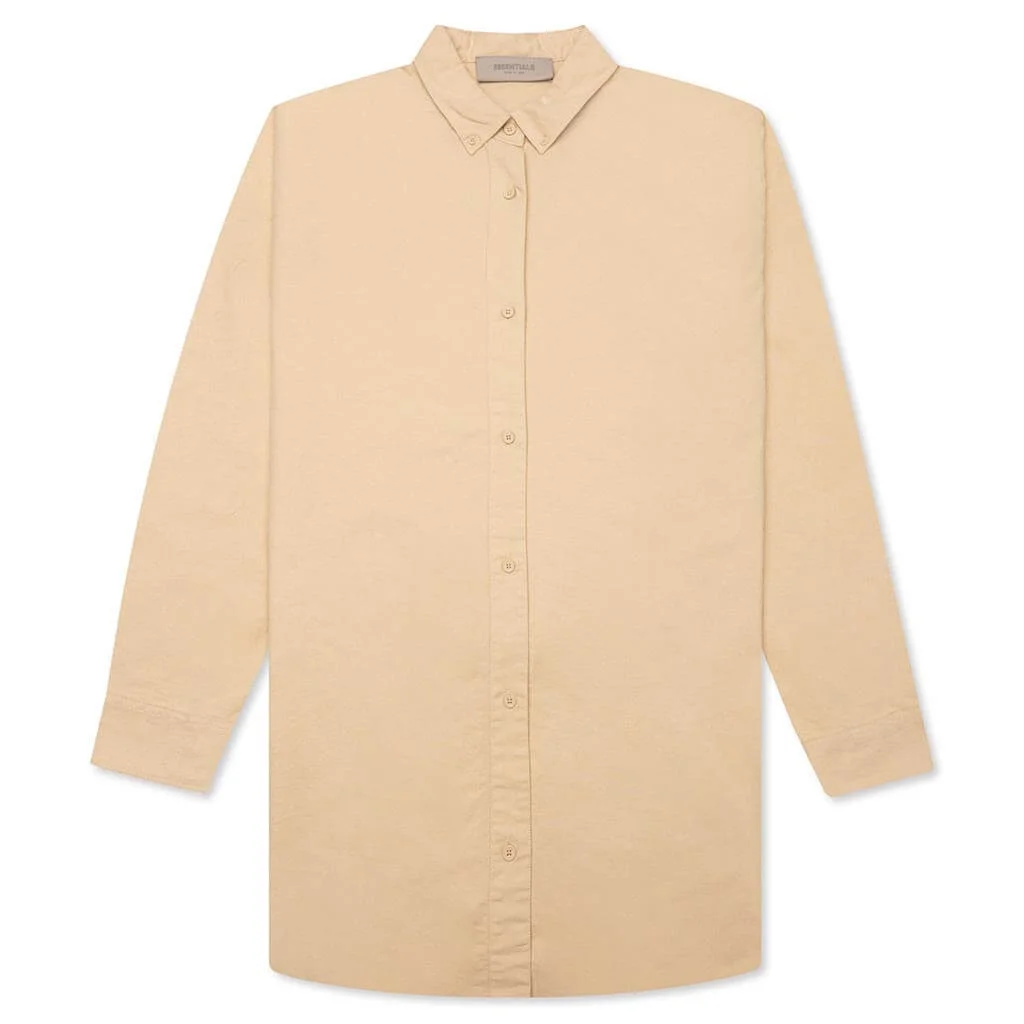 WOMEN'S L/S OXFORD - SAND - 1