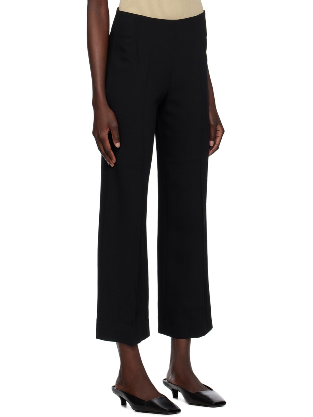 Black Wide Trousers - 2