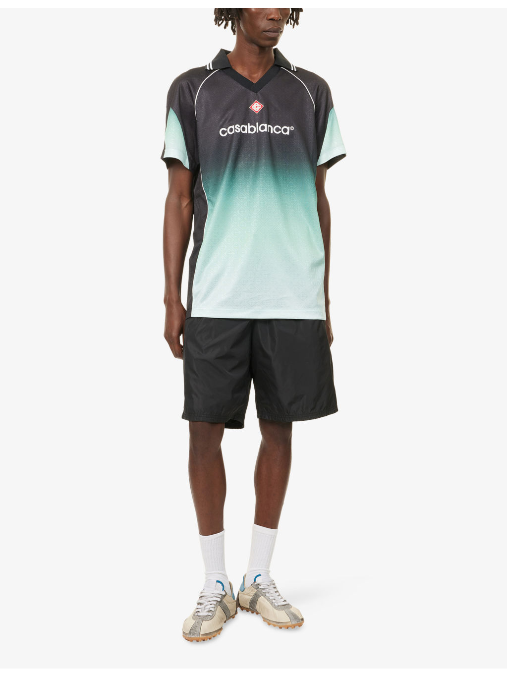 Logo-Print Football Woven Top - 2