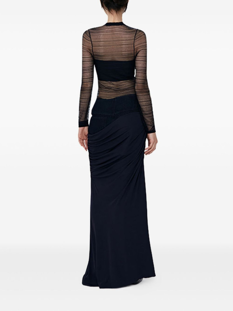 sheer-paneled draped top 4