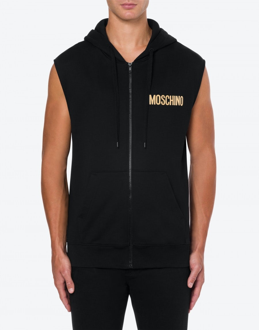 METALLIC LOGO ORGANIC FLEECE VEST - 2