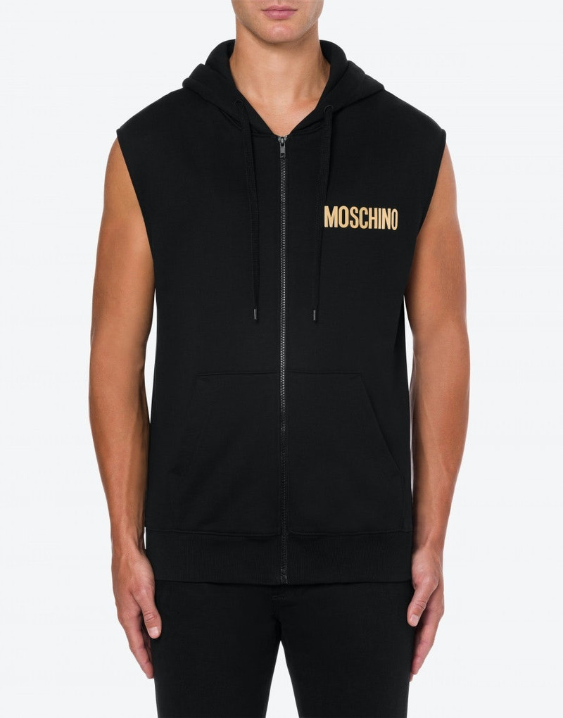 Moschino METALLIC LOGO ORGANIC FLEECE VEST outlook