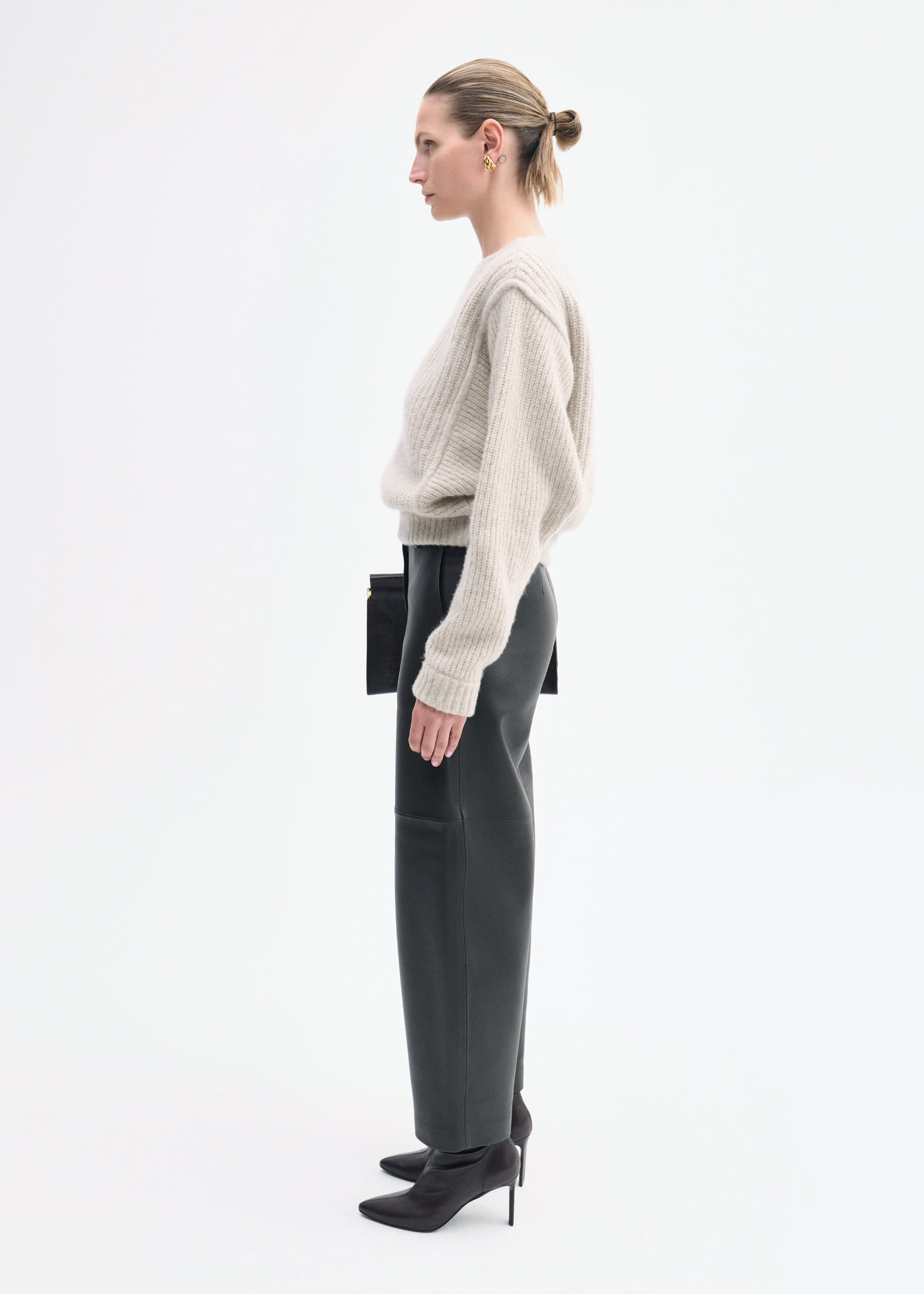 Batwing Sweater in Silk Cashmere - 4