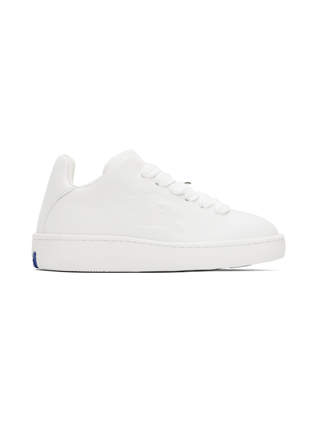 White Leather Box Sneakers - 1