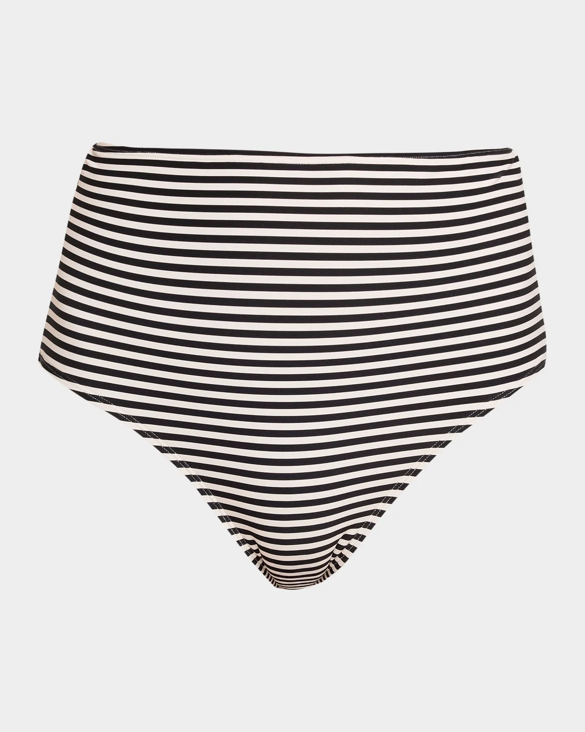 High-Waist Striped Bikini Bottoms - 1