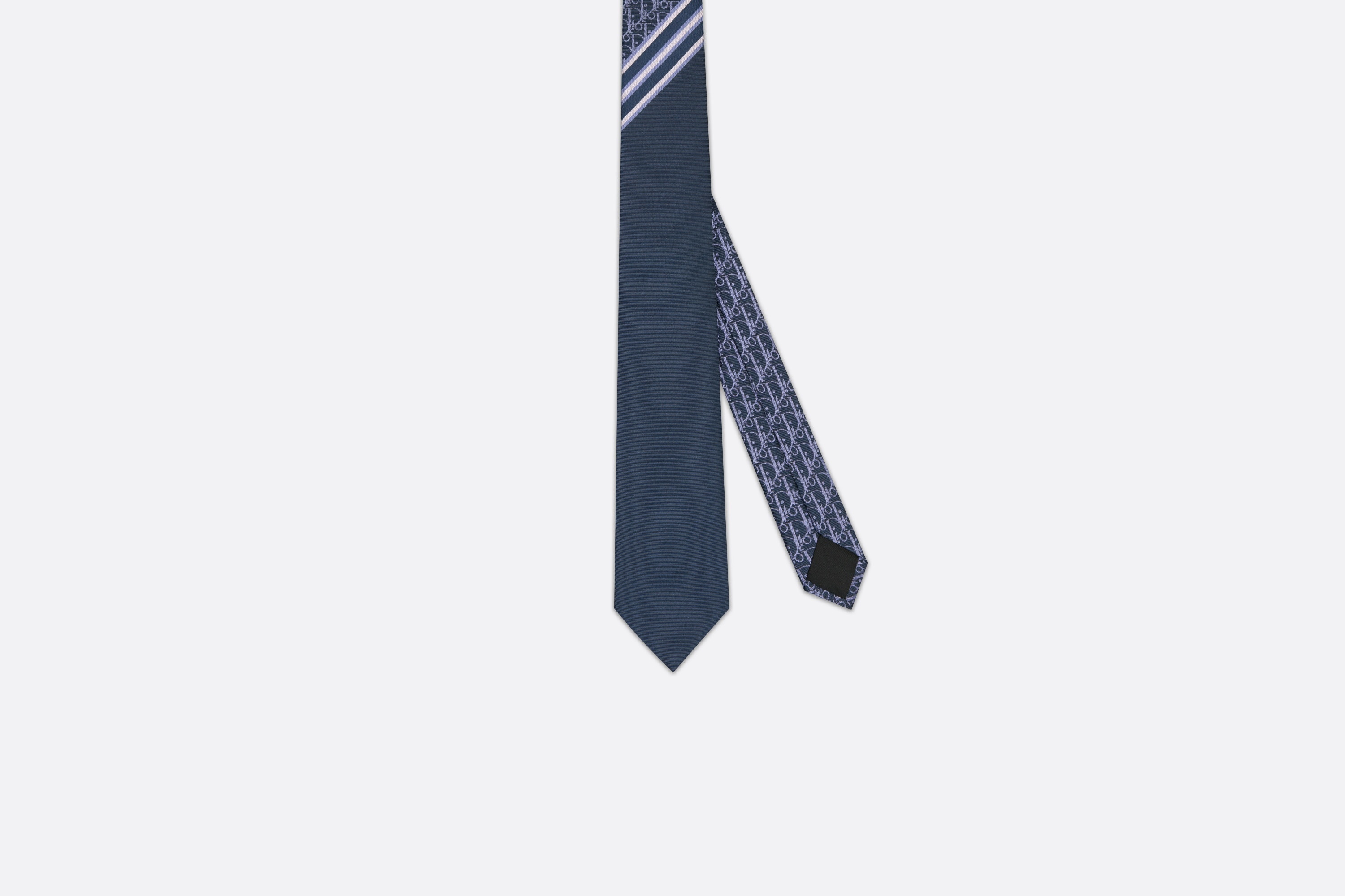 Striped Dior Oblique Tie - 1
