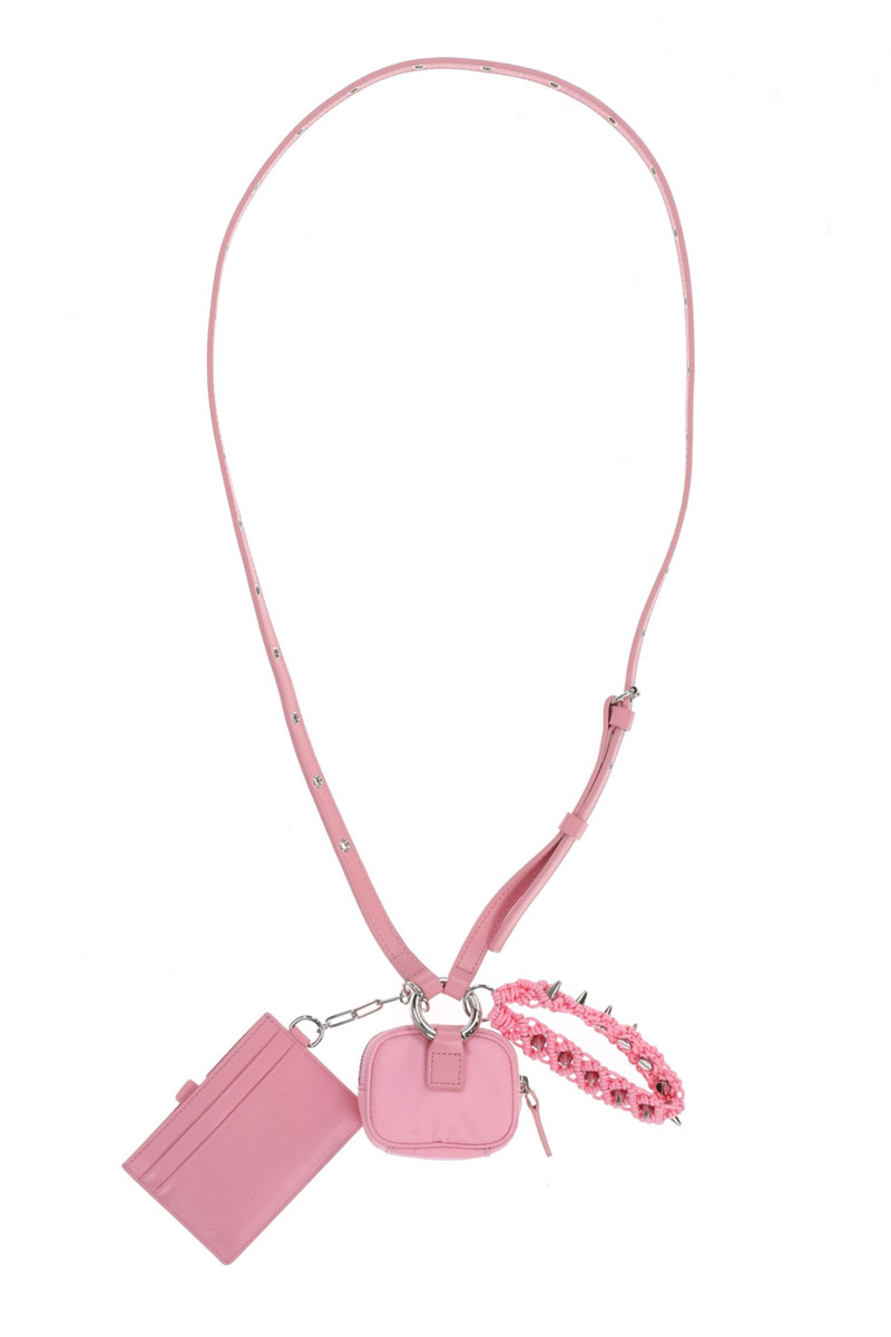 We11done PINK AIRPOD CASE & MIRROR CARD HOLDER / PNK outlook