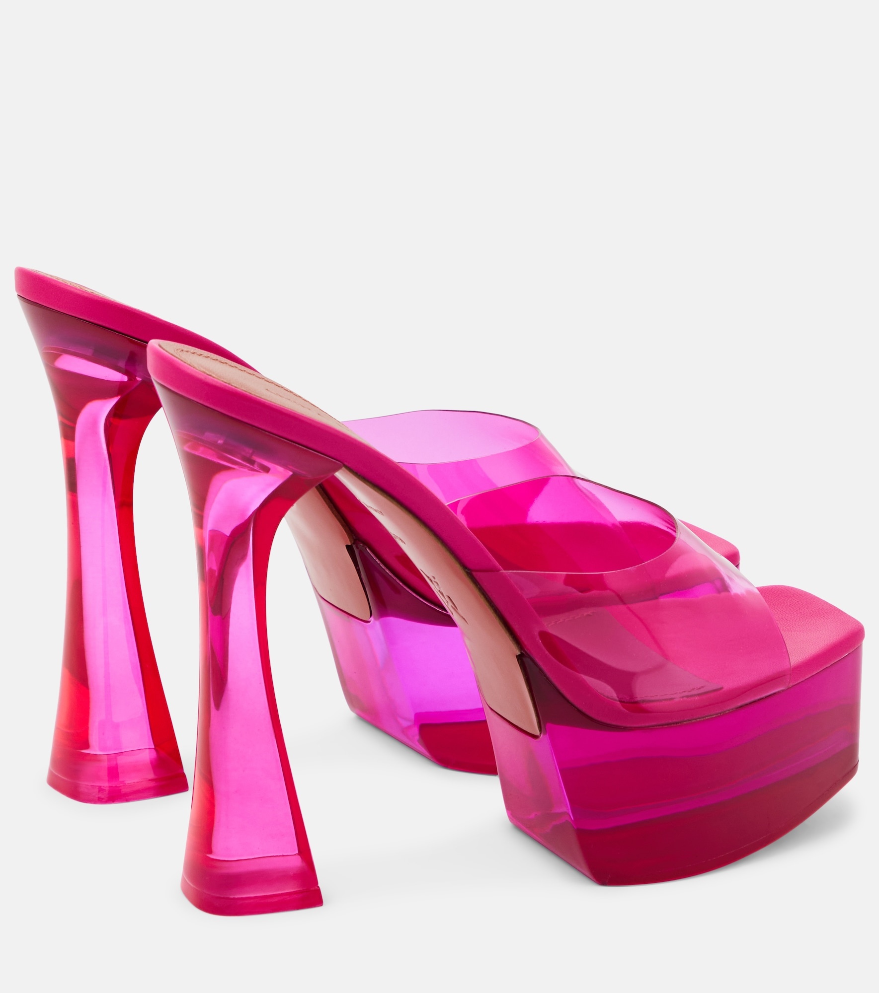 Dalida Glass PVC platform mules - 3