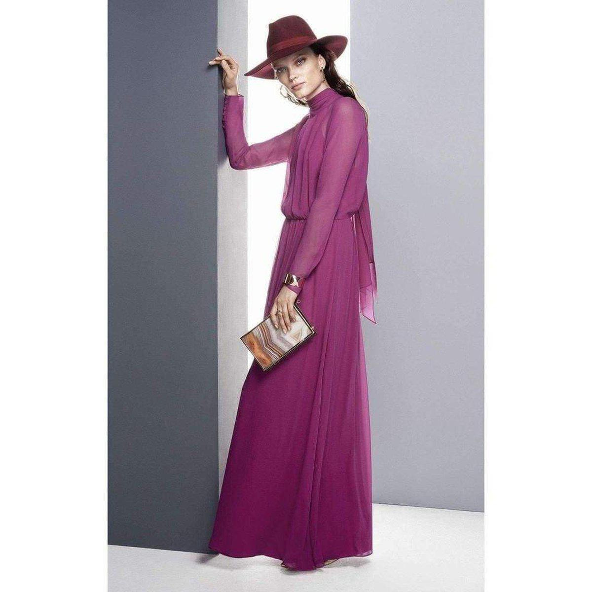 BCBGMAXAZRIA - Darci Tie-Neck Silk Gown - 5