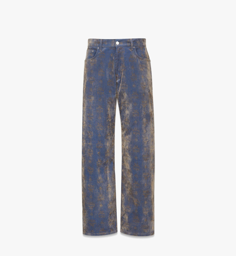 Monogram Jacquard Jeans in Velvet Denim 1