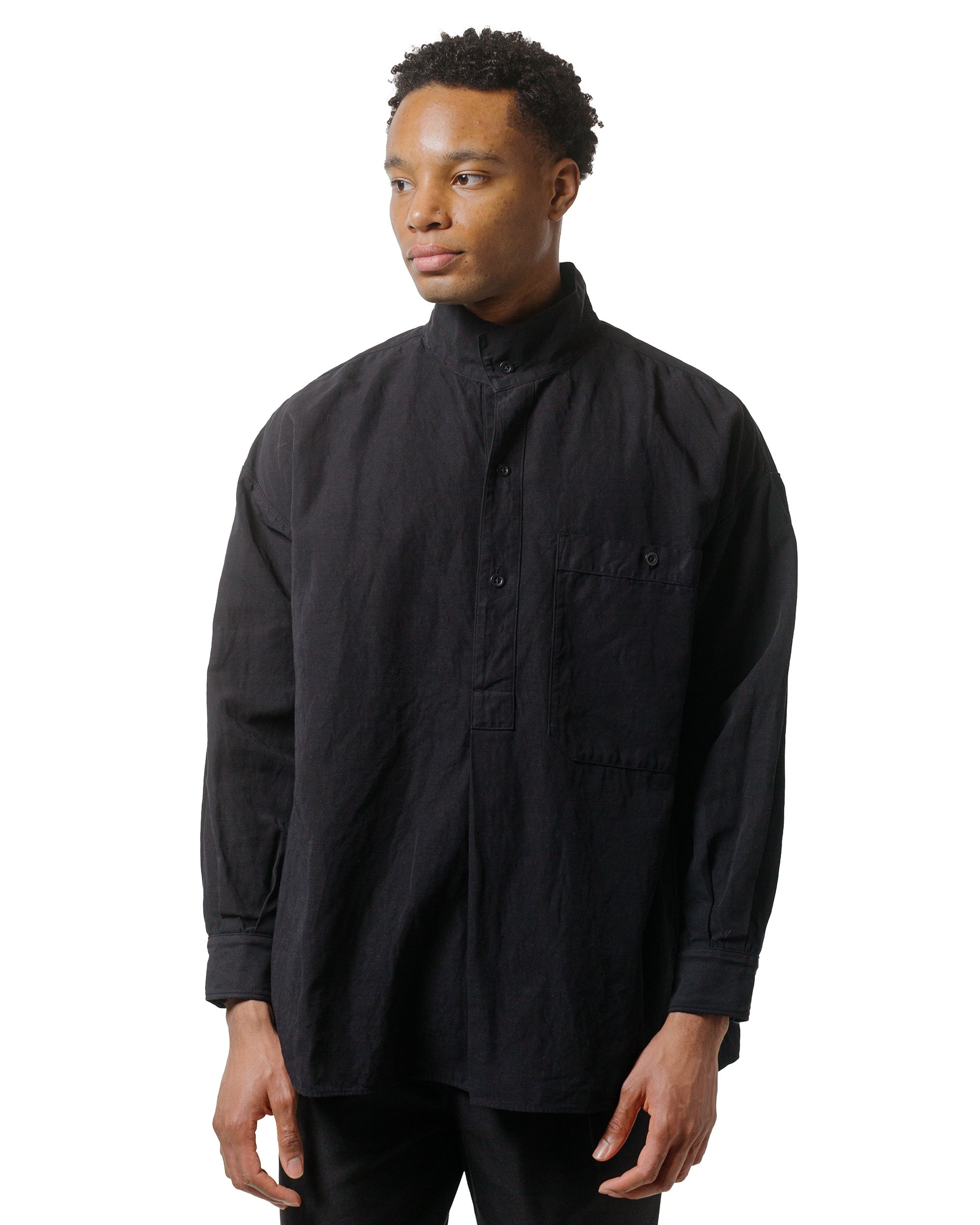 Standcollar Smock Ink Black - 2