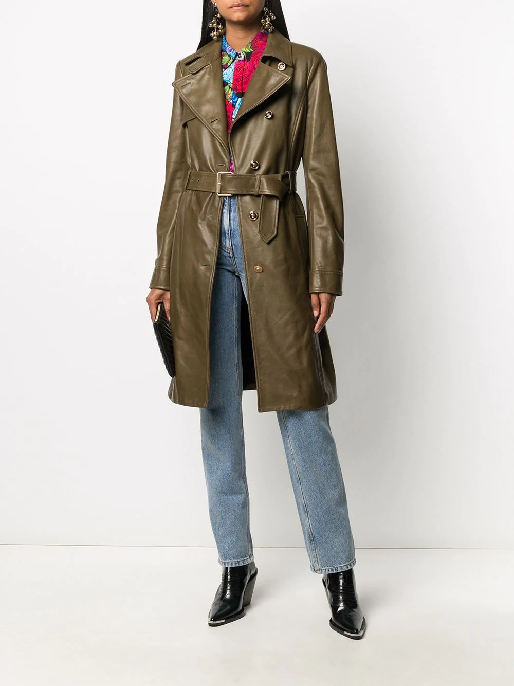 Medusa belted trench coat - 2