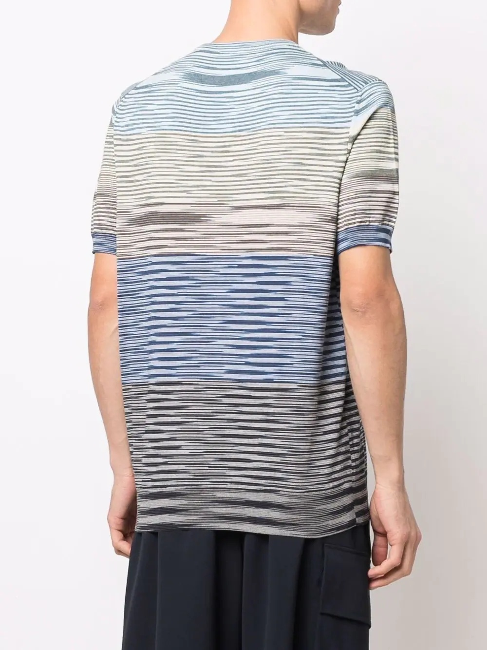 striped print T-shirt - 4