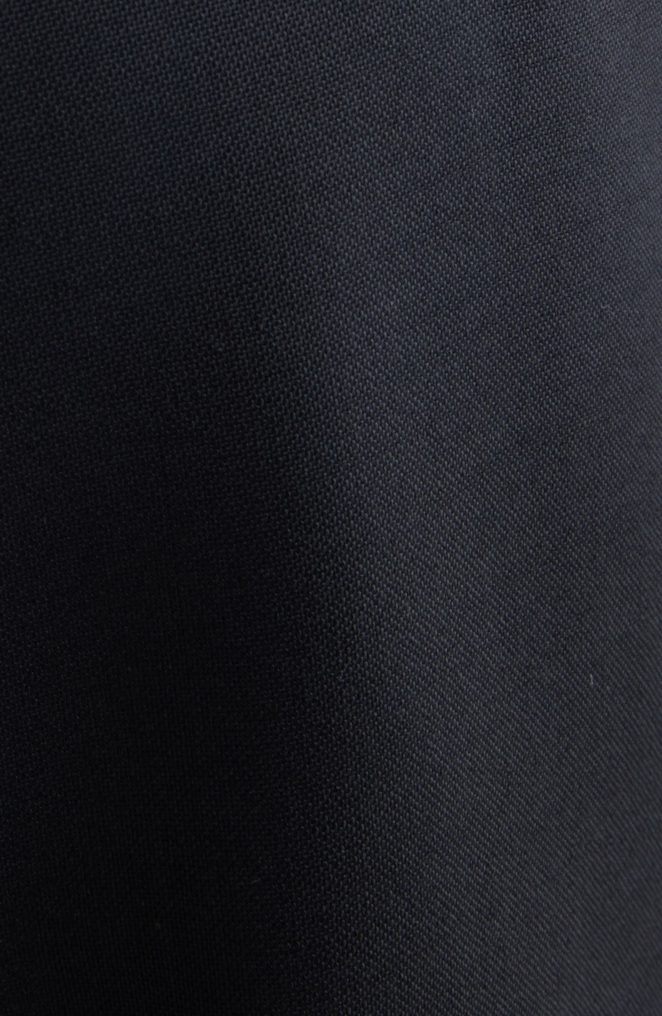 AMI PARIS Elastic Waist Virgin Wool Canvas Trousers in 001 Black/001 at Nordstrom - 6