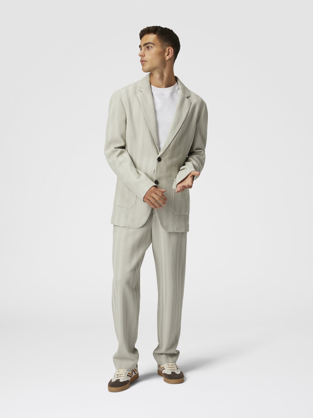 Zigzag cotton and viscose blazer - 4