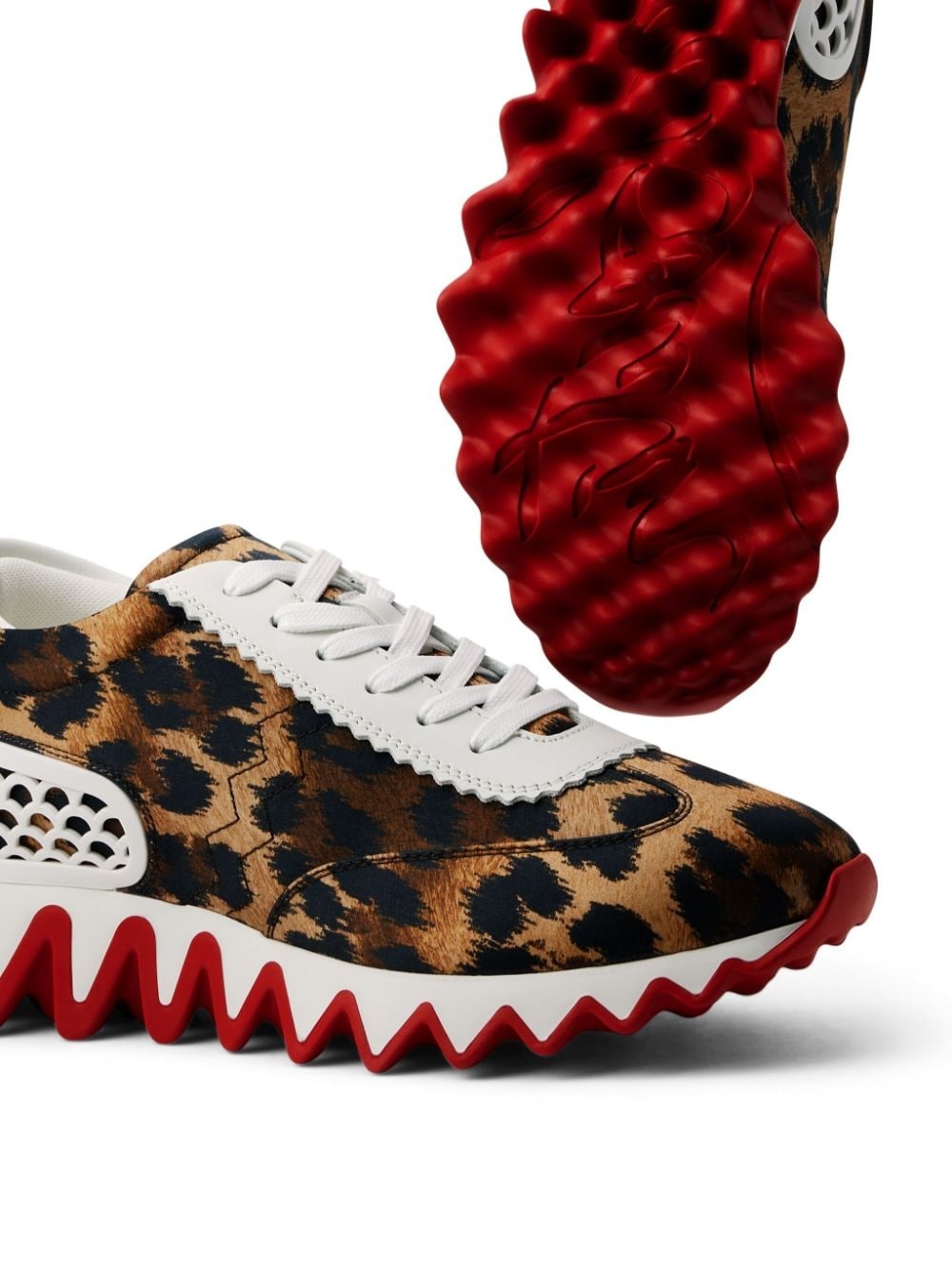 Loubishark leopard-print sneakers - 4