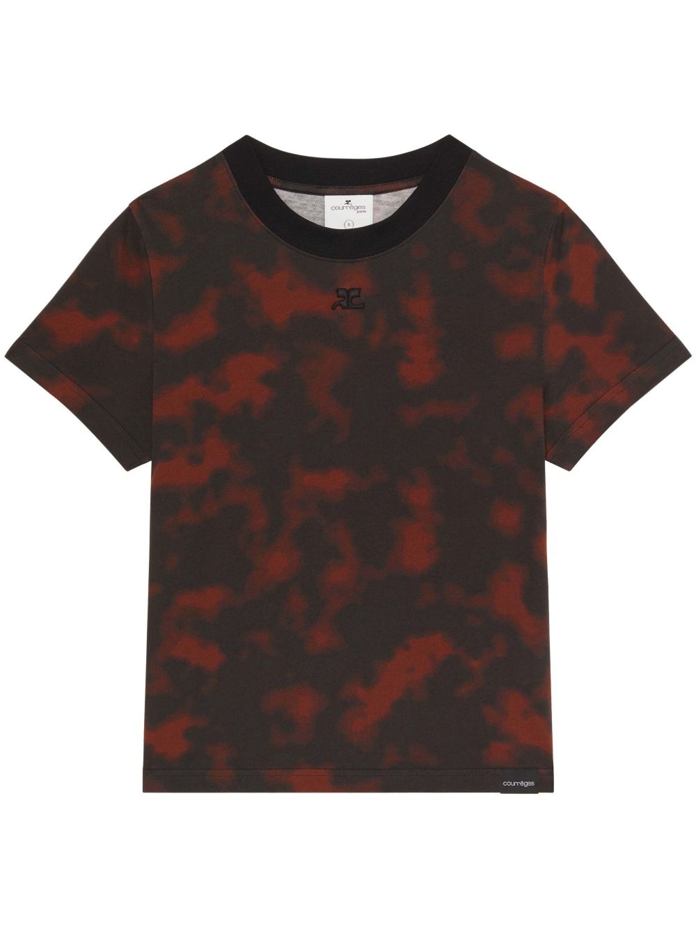 tortoiseshell-effect cotton T-shirt - 1