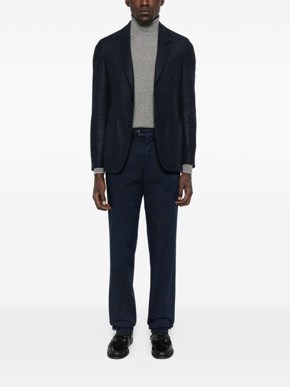 checked patch-pocket blazer - 2