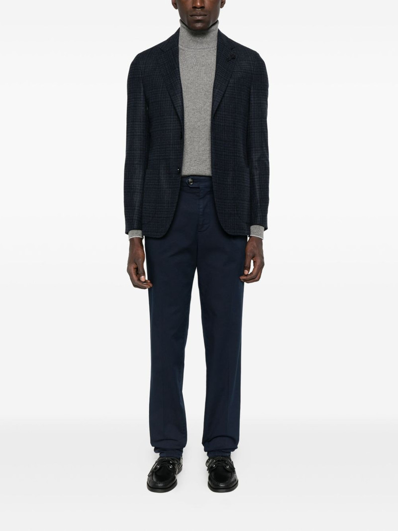 LARDINI checked patch-pocket blazer outlook