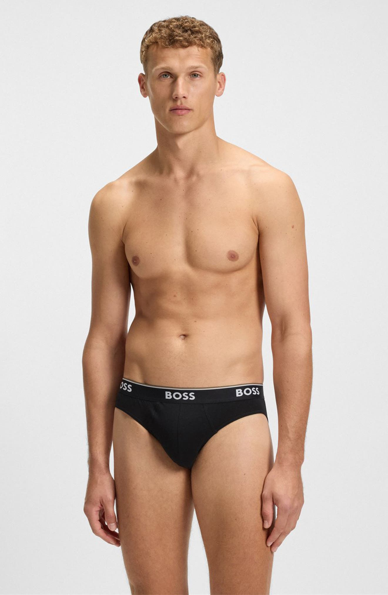 BOSS Assorted 3-Pack Power Stretch Cotton Briefs in Black Multi Pack at Nordstrom - 5