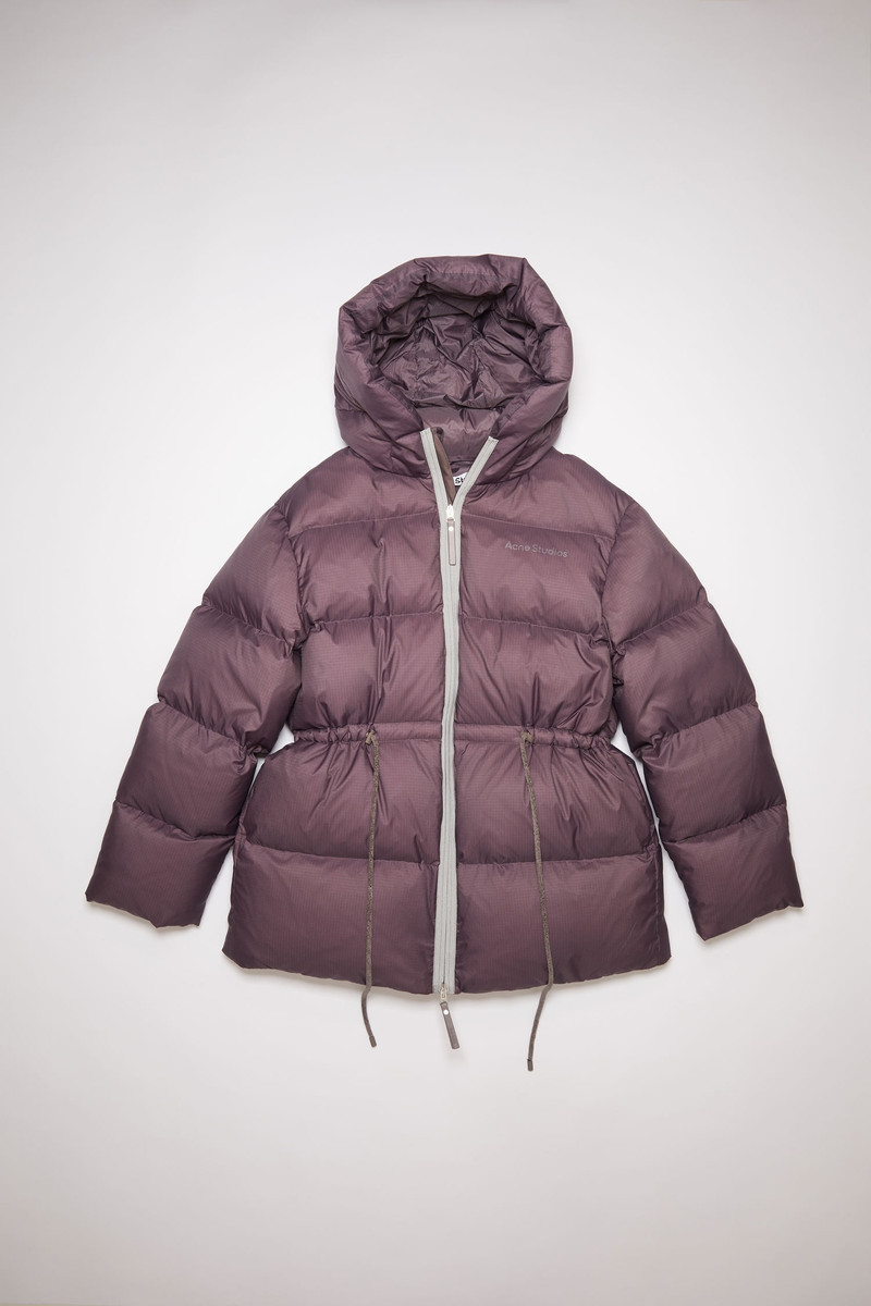 Hooded puffer coat - Mauve purple 6