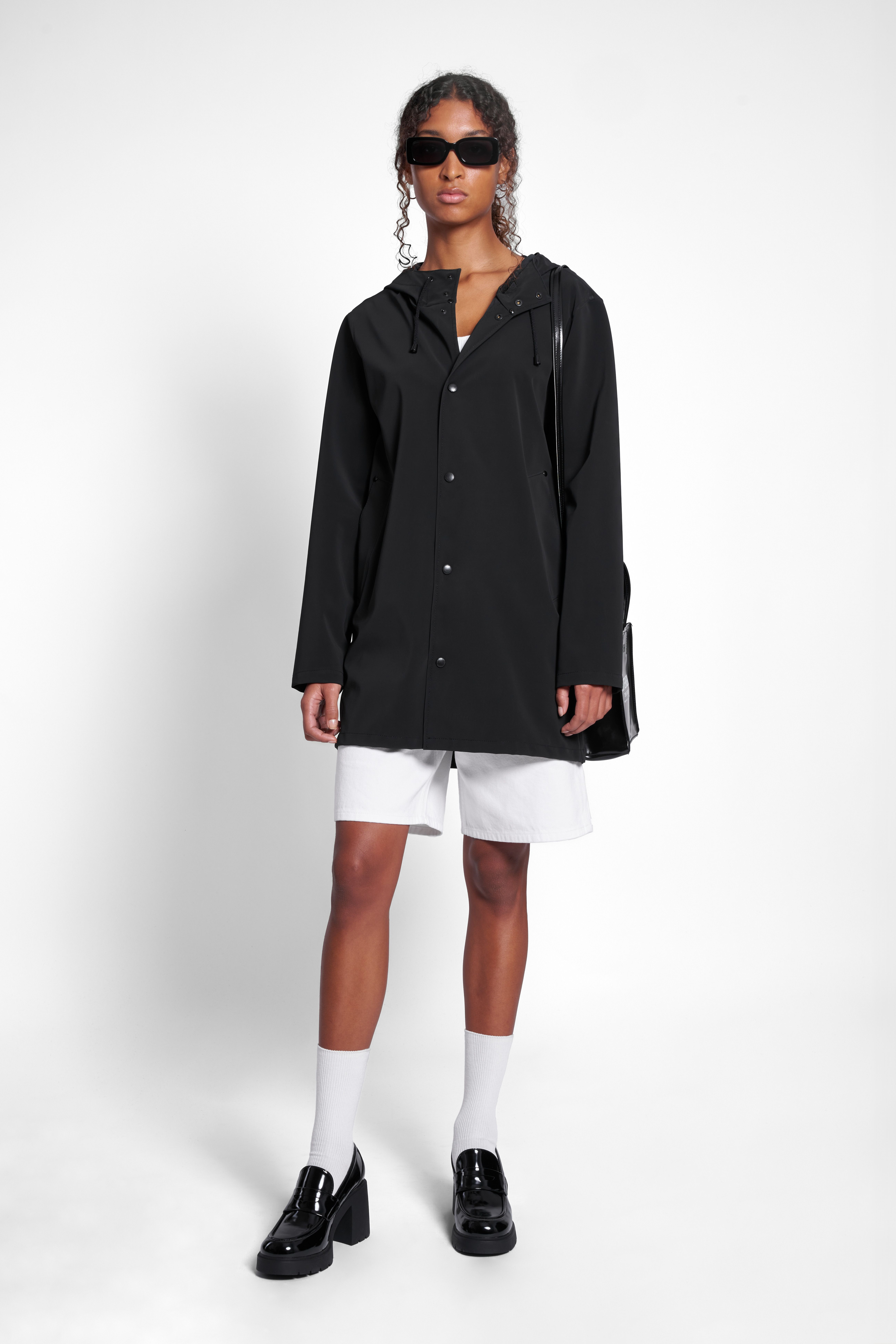 Stockholm Lightweight Matte Raincoat Black - 2