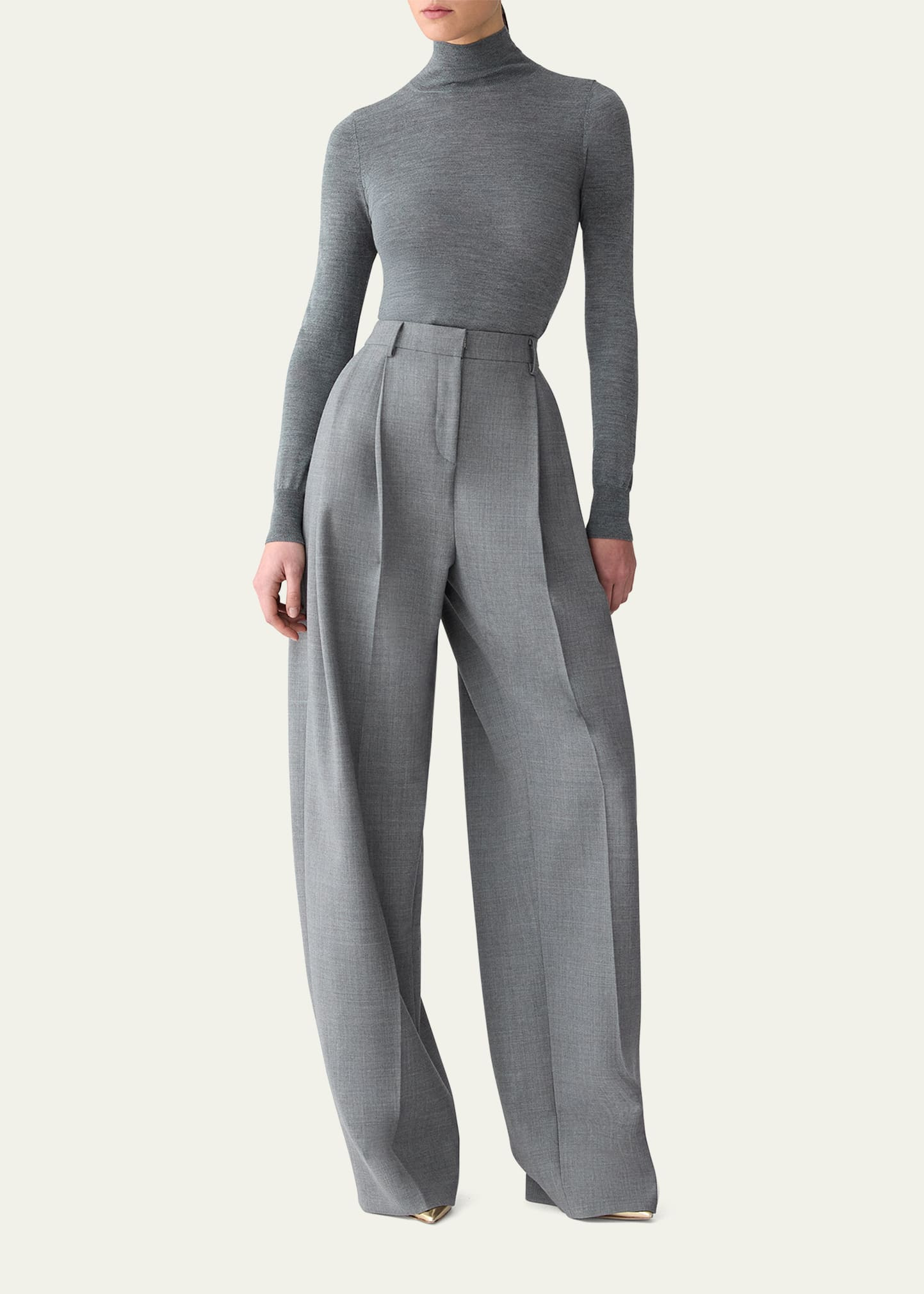 Turtleneck Wool-Silk Sweater - 2