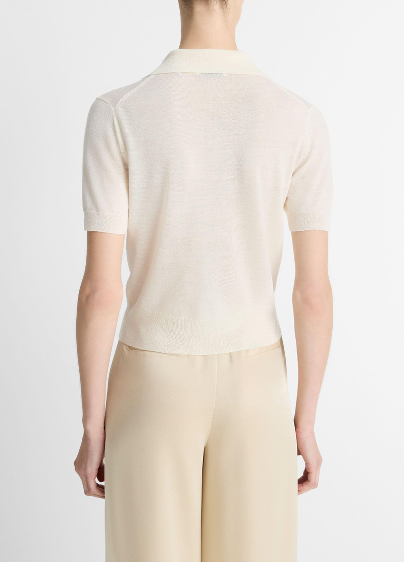Vince Wool-Blend Collared Button-Front Sweater outlook