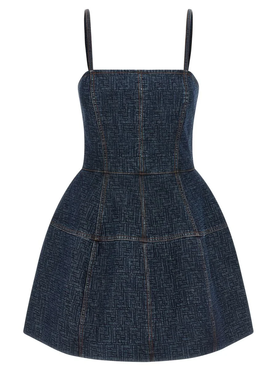 Fendi 'Ff' Denim Dress - 1