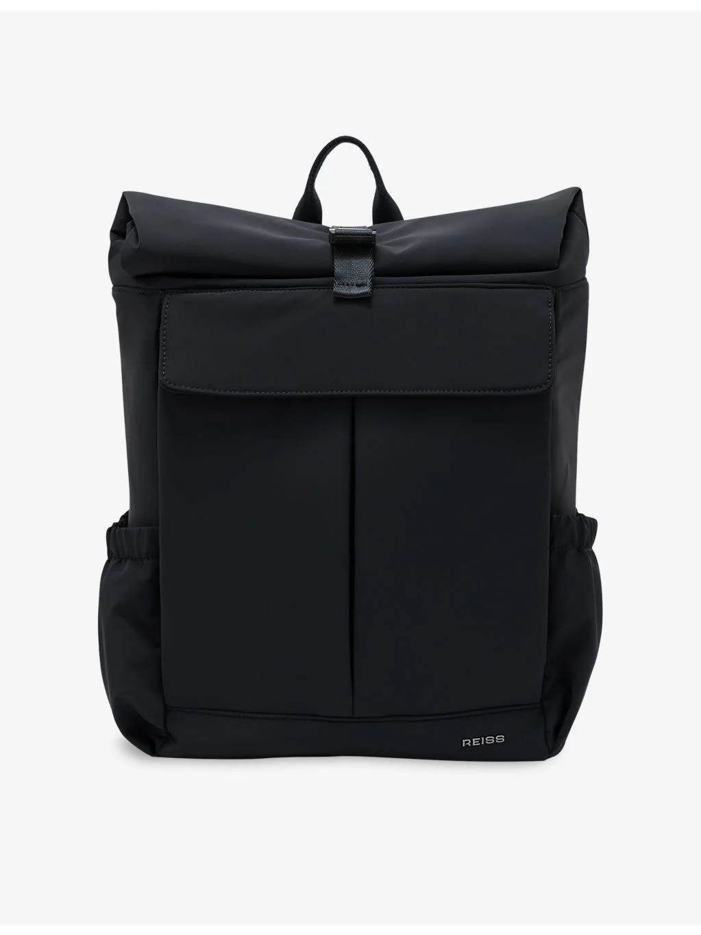 Roll-Top Branded Woven Backpack - 1