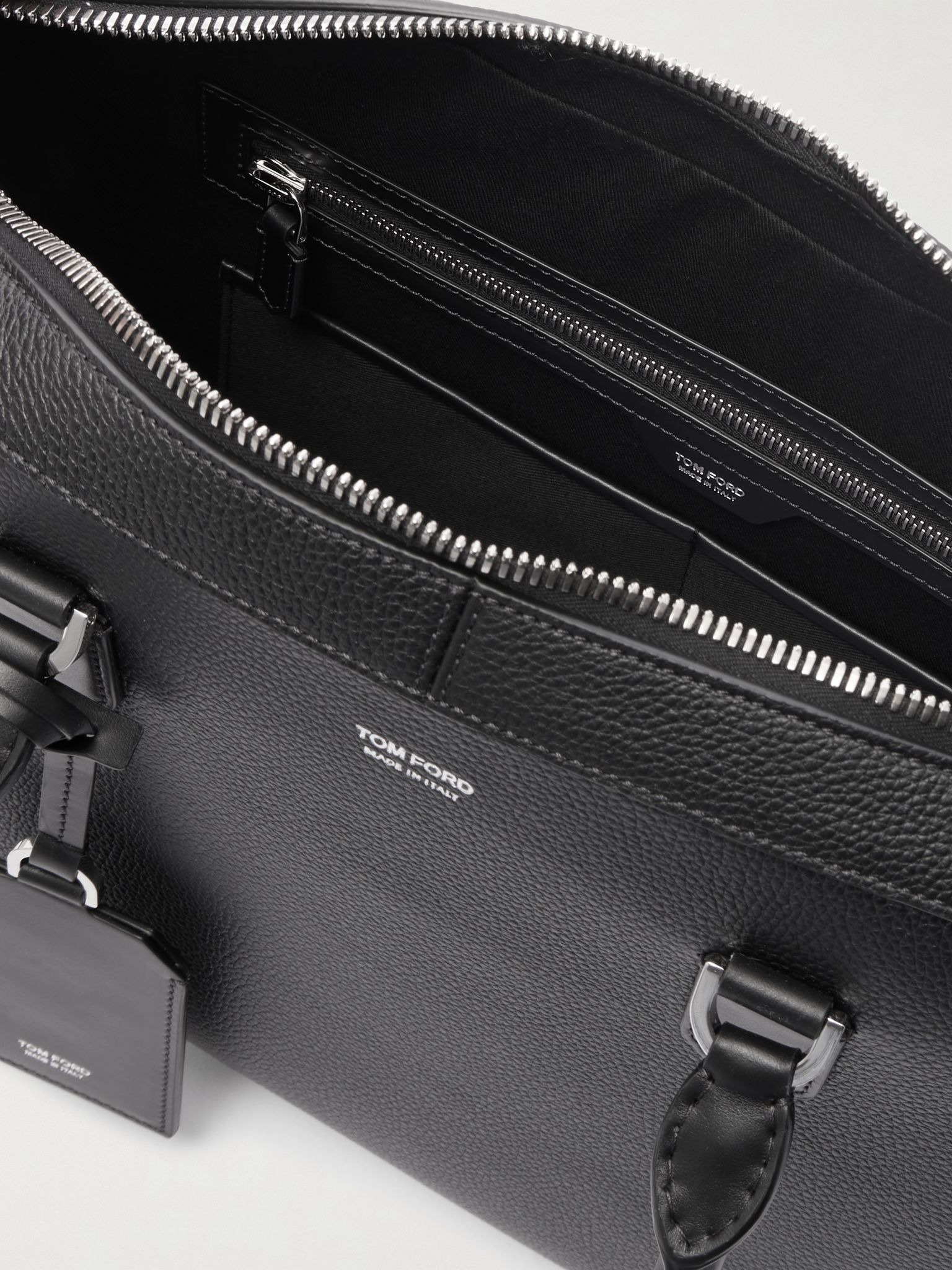 Elliott Full-Grain Leather Briefcase Black - 5