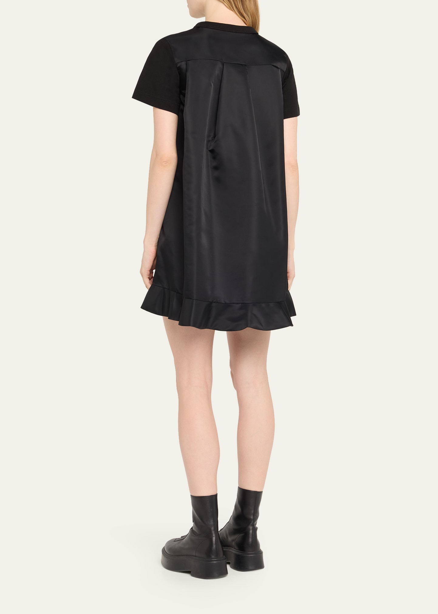 Nylon-Cotton Hybrid Mini Dress - 3