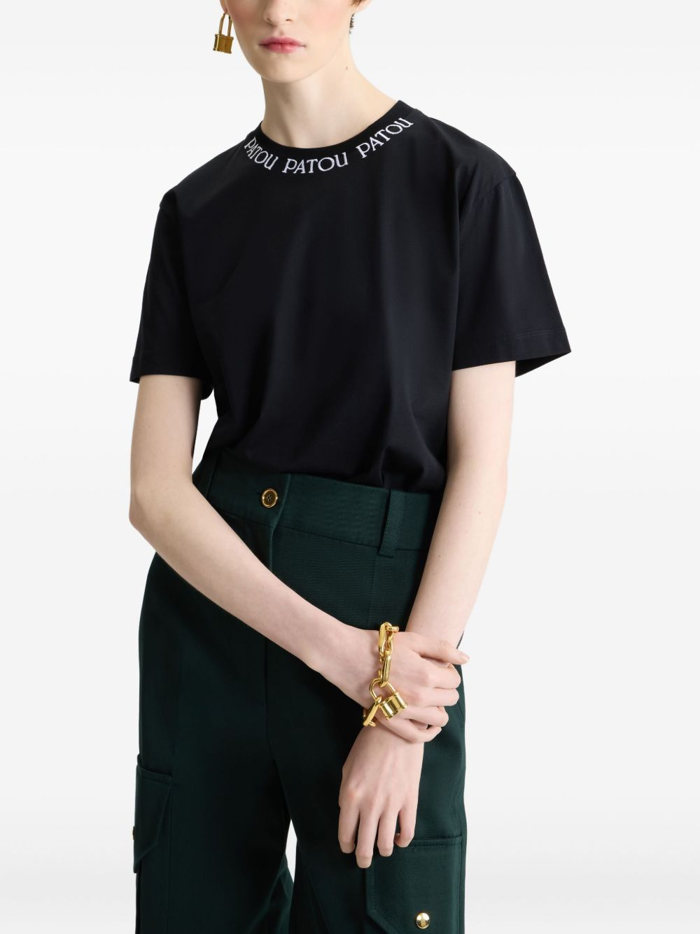 logo-embroidered T-shirt - 4