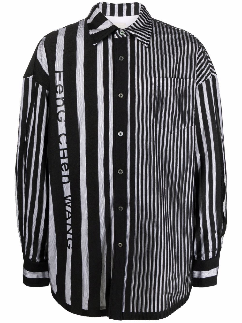 striped long-sleeve shirt - 1