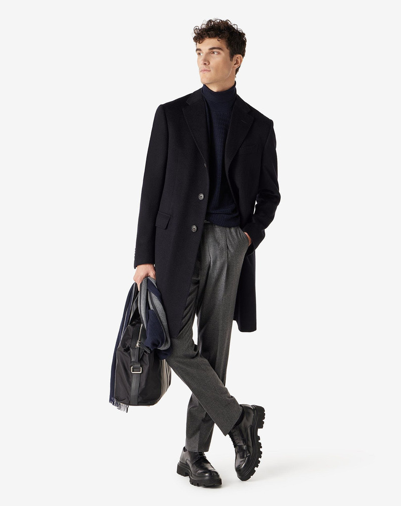 CORNELIANI Blue pure wool beaver coat outlook