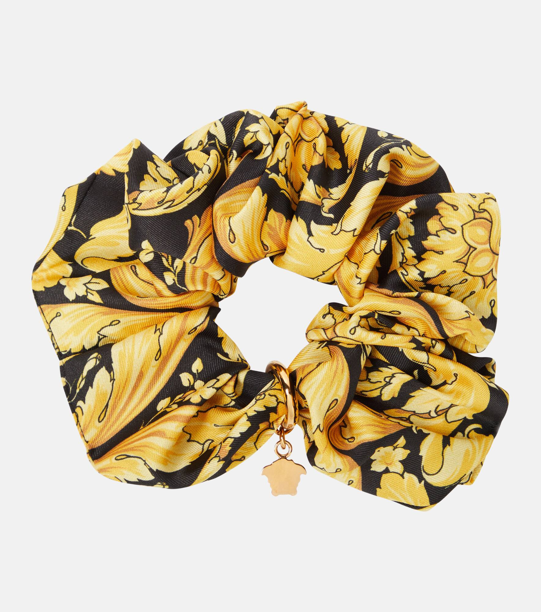 Barocco embellished satin scrunchie - 4