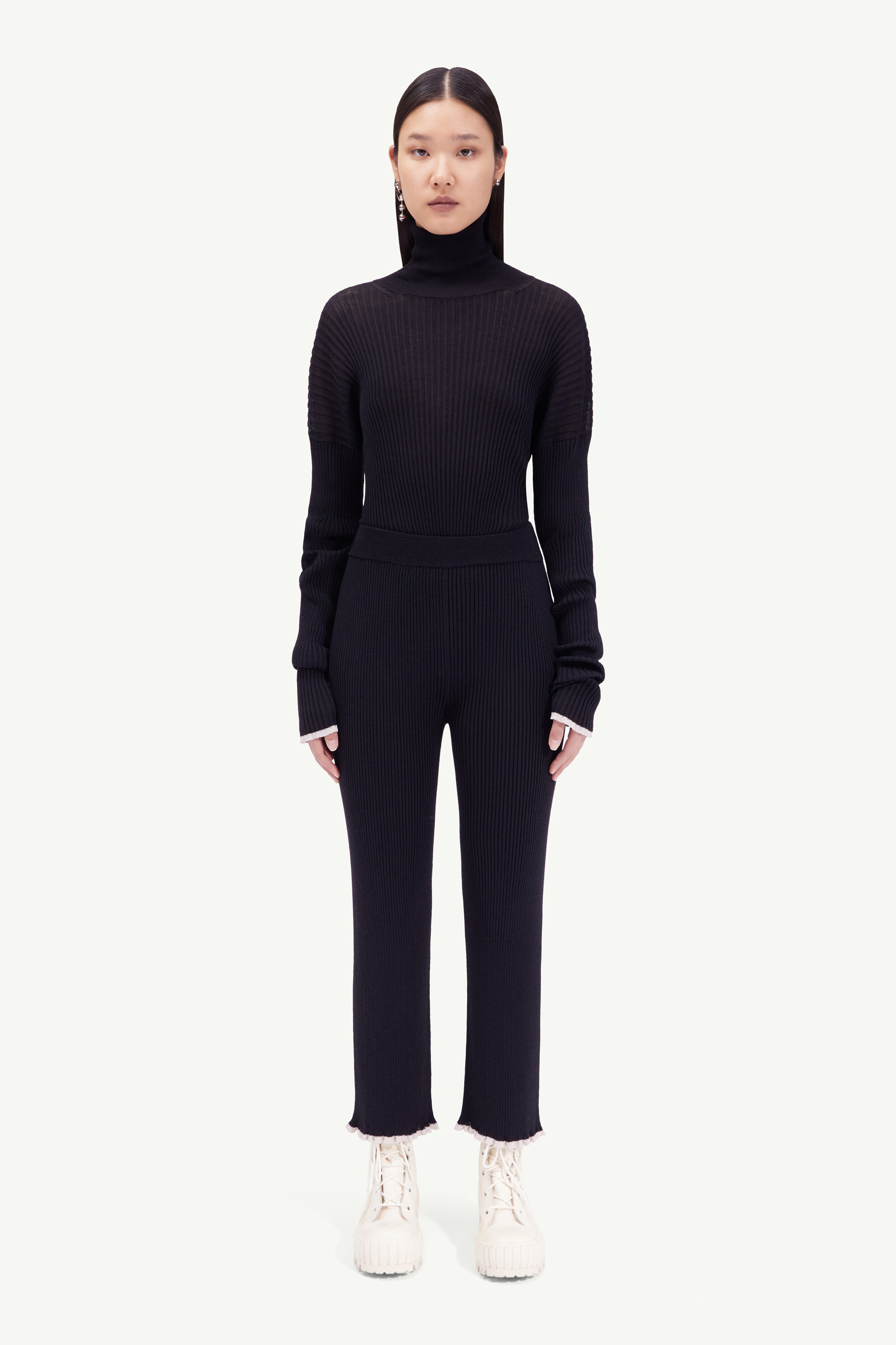 Ribbed knit trousers - 2