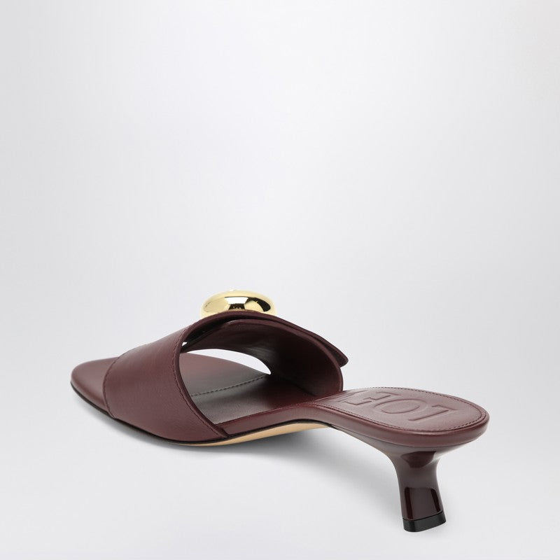 Loewe Bordeaux Calf Leather Slide Pebble Women - 2