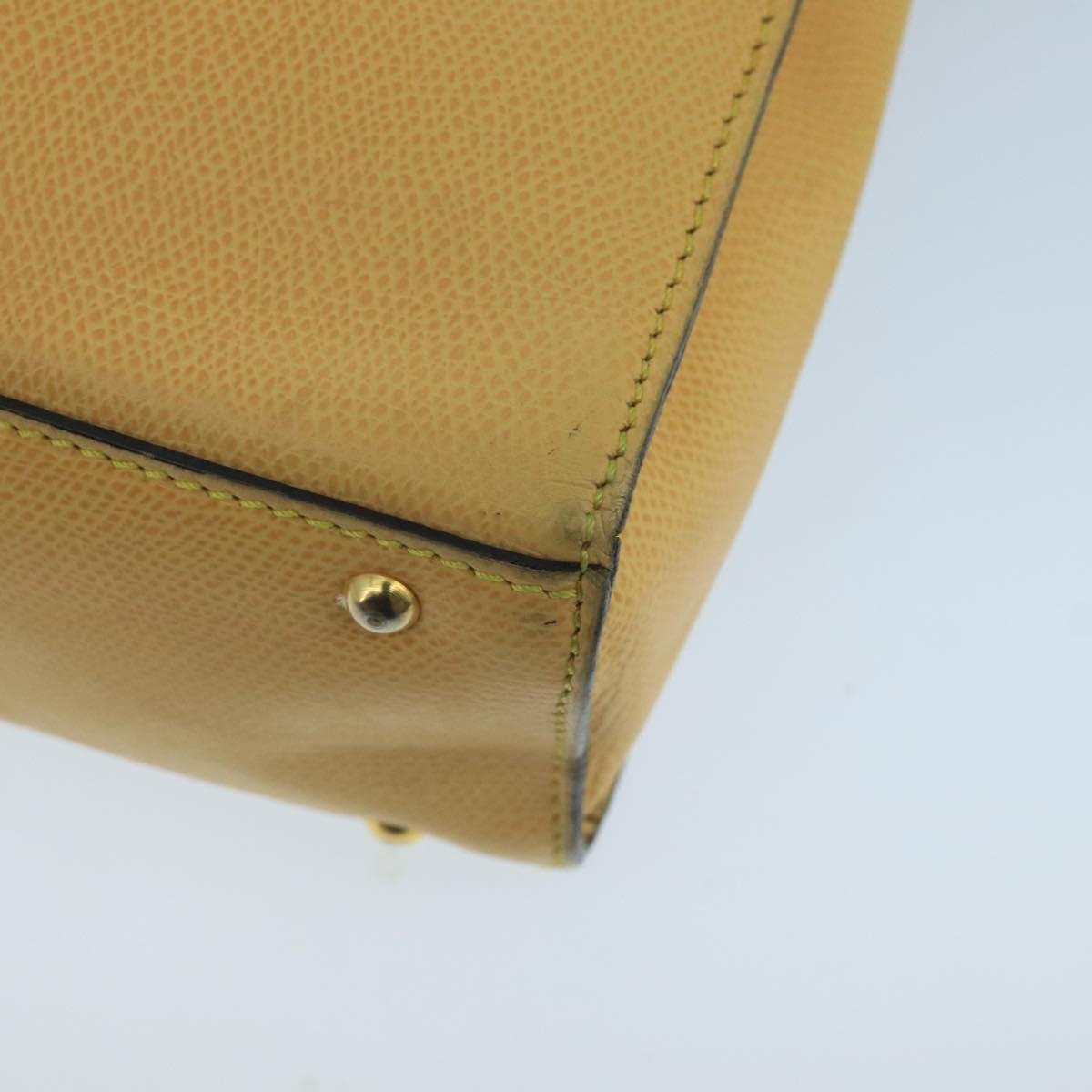 CELINE Hand Bag Leather Yellow Gold - 12